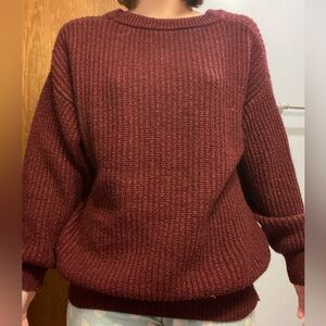 Maroon Soft Weight Knit Sweater